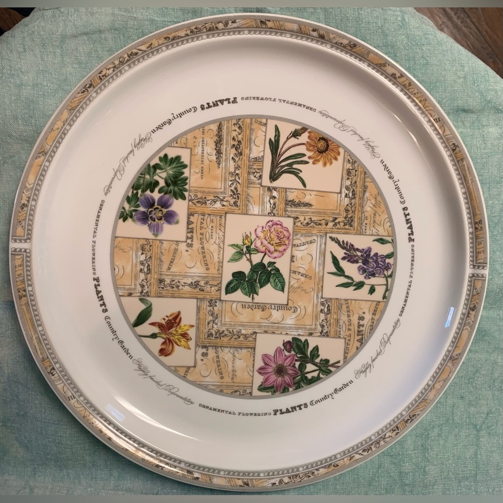 Royal Worcester Country Garden Pattern Round Platter